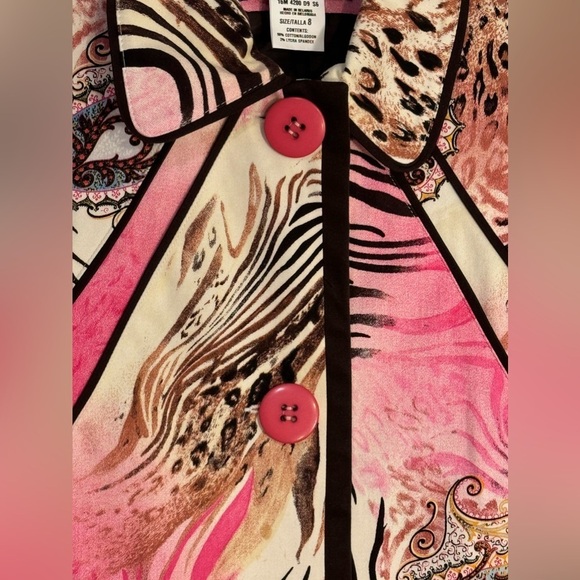 Harve Bernard by Bernard Holtzman Paisley Animal Print Blazer Size‎ 8 - Picture 4 of 8